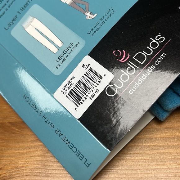 Brand New Cuddl Duds cozy comfort warm layers Medium Fleecewear Leggings. - Picture 3 of 3